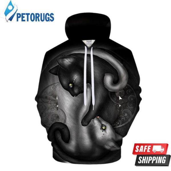 Ying Yang Cat 3D Hoodie