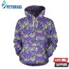 Zebra Neon Pattern 3D Hoodie